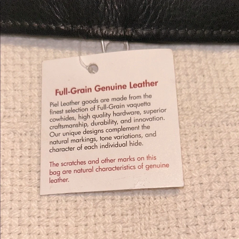 piel leather zippered wallet